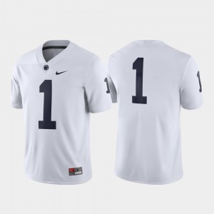 Men's Penn State Nittany Lions #1 White Game Jersey 977487-790