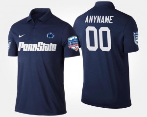 Men's Penn State Nittany Lions #00 Custom Navy Fiesta Bowl Name and Number Bowl Game Polo 935117-444