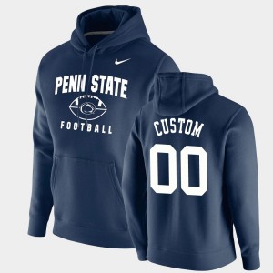 Men's Penn State Nittany Lions #00 Custom Navy Football Pullover Oopty Oop Hoodie 790517-586