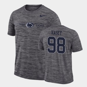 Men's Penn State Nittany Lions #98 Dan Vasey Gray Sideline Legend Performance GFX Velocity T-Shirt 173479-854