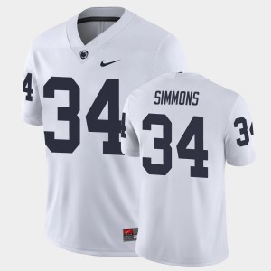 Men's Penn State Nittany Lions #34 Shane Simmons White Game College Football Jersey 453571-579