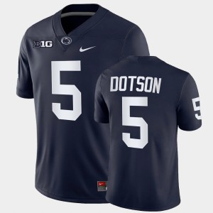Men's Penn State Nittany Lions #5 Jahan Dotson Navy Game College Football Jersey 734221-350