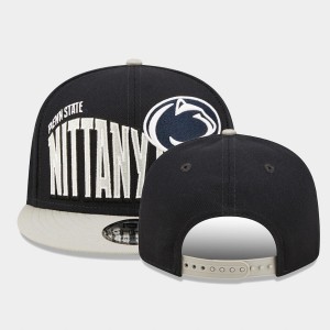 Men's Penn State Nittany Lions Navy Two-Tone Vintage Wave 9FIFTY Snapback Team Logo Hat 255573-570