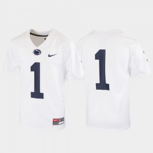 Youth Penn State Nittany Lions #1 White Football Untouchable Jersey 176532-159